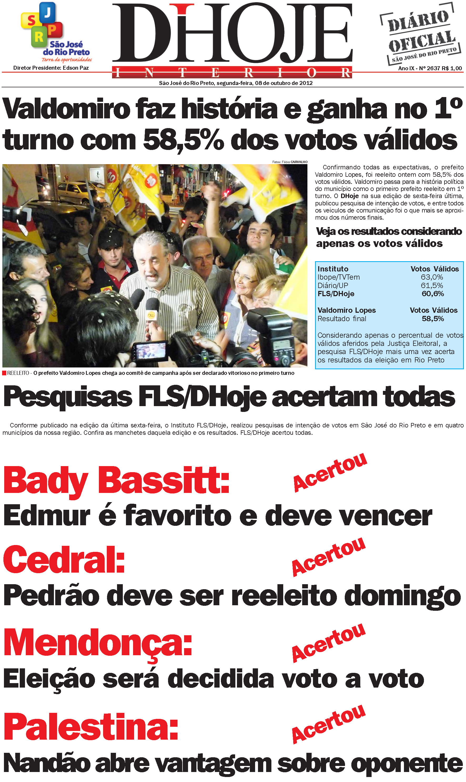 Eleições 2012 Dhoje